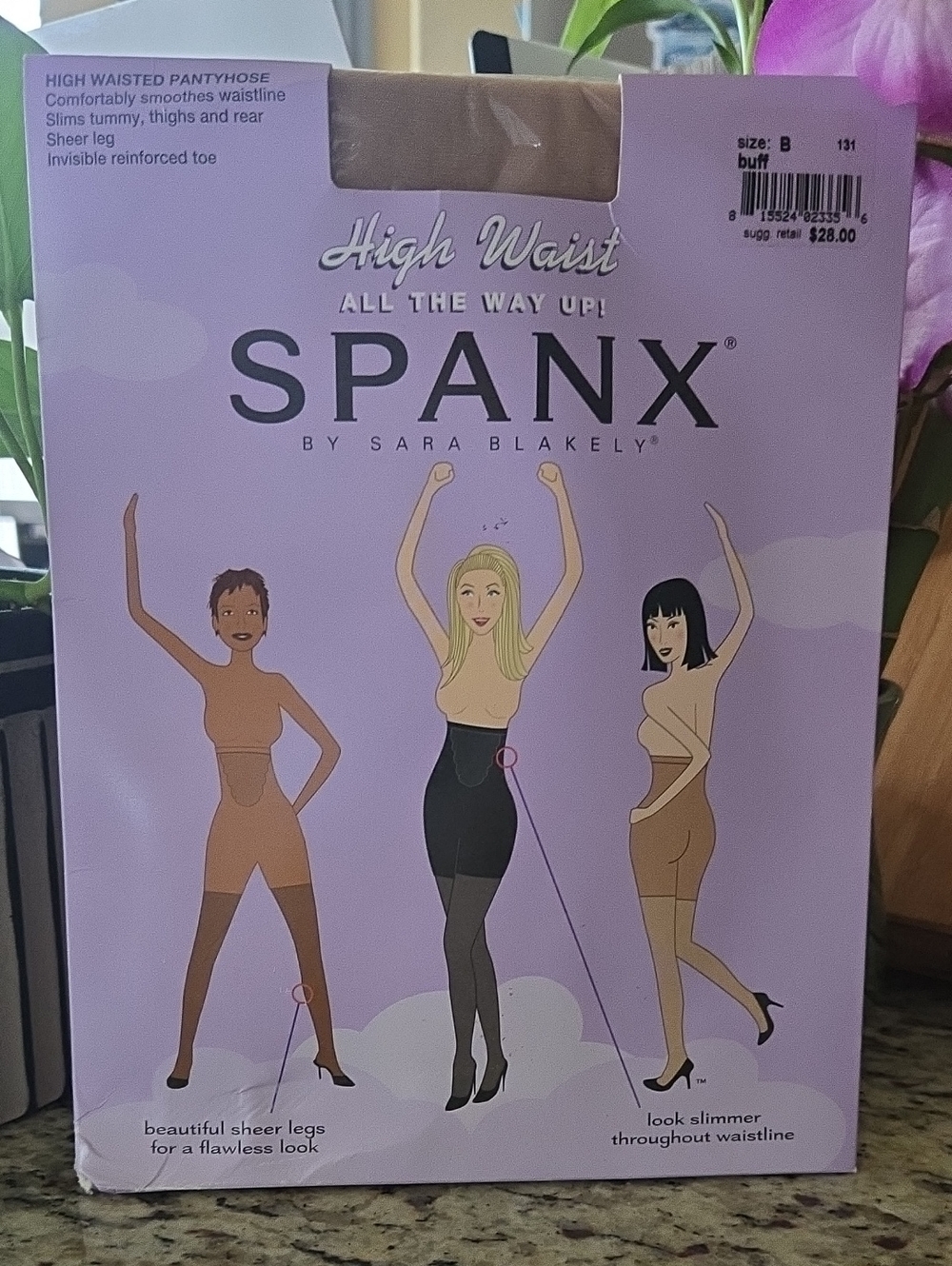 NEW SPANX High Waisted Pantyhose Buff - Size B